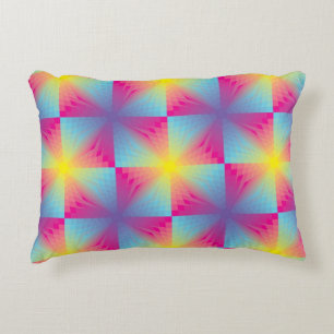 Abstract square vector mosaic decorative cushion
