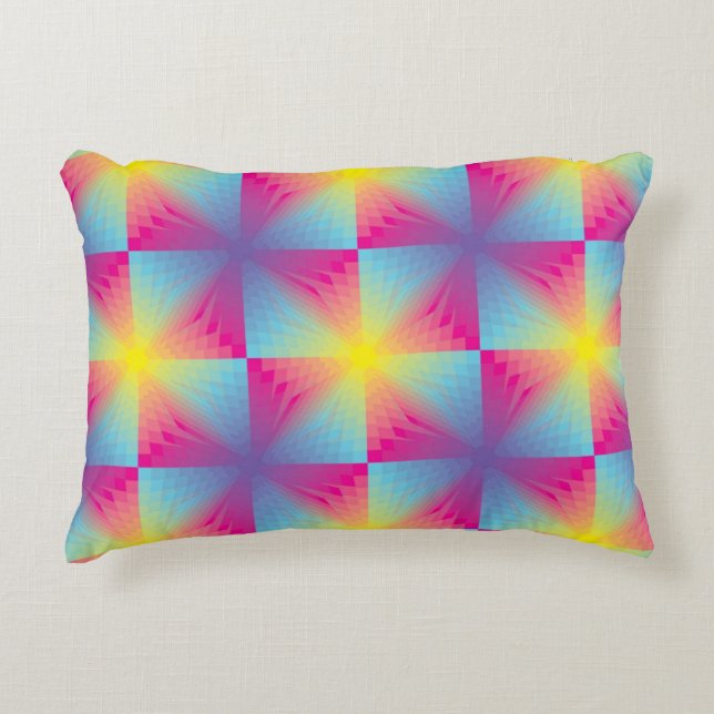 Abstract square vector mosaic decorative cushion (Front)