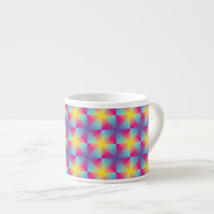 Abstract square vector mosaic espresso cup
