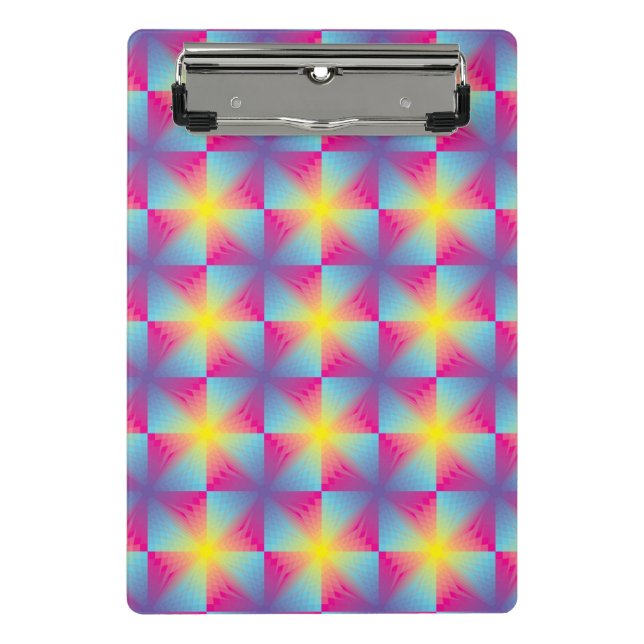 Abstract square vector mosaic mini clipboard (Front)