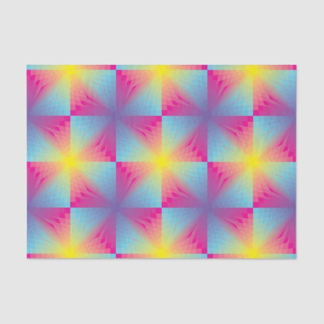 Abstract square vector mosaic tissue paper (Front)