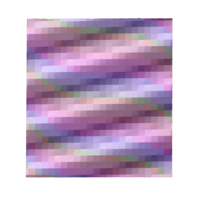 Abstract Squares in Purple, Pink and Blue Notepad (Front)