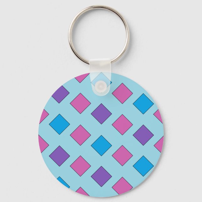 Abstract Squares Keychain (Front)