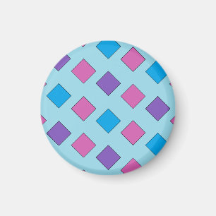 Abstract Squares Magnet (round)