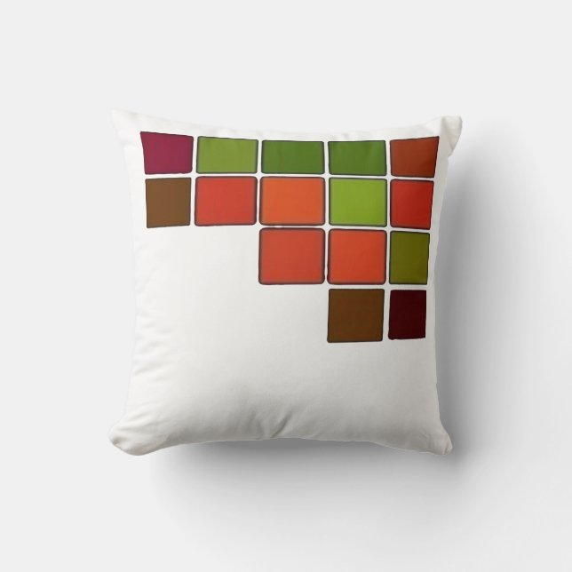 Abstract Squares Pillow (Front)