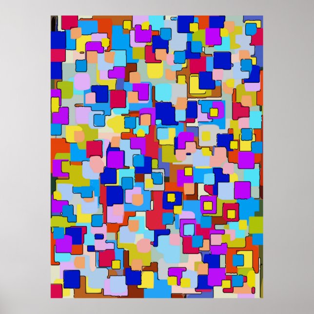 Abstract Squares Poster (Front)
