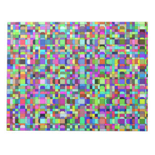 Abstract Squares Shapes Multicolor Pattern Notepad