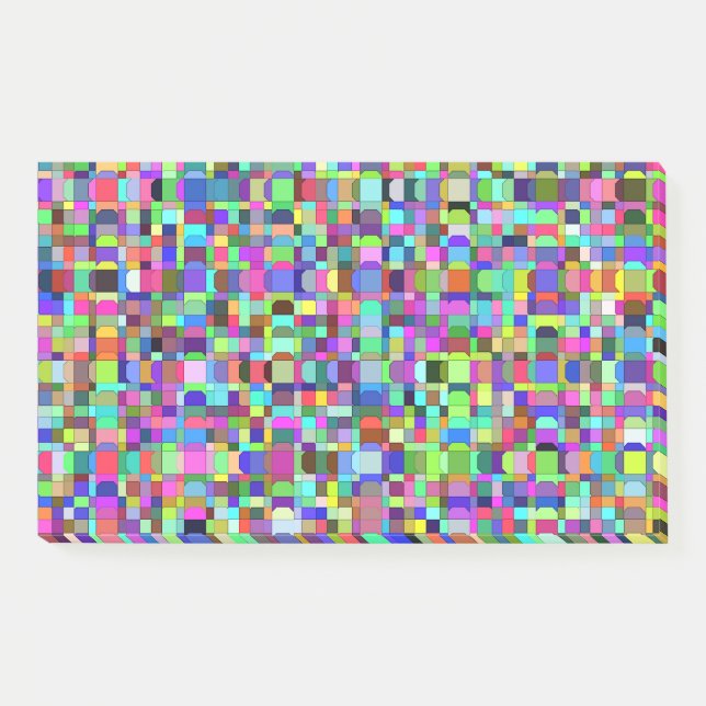 Abstract Squares Shapes Multicolor Pattern Post-it Notes (Front)