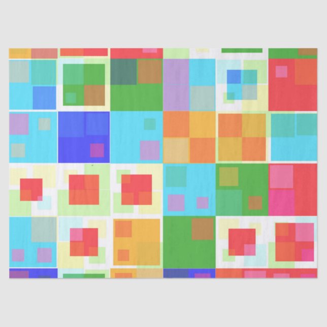 abstract squares tissue paper (Front)