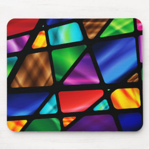 Abstract Stained Glass Mouse Pad
