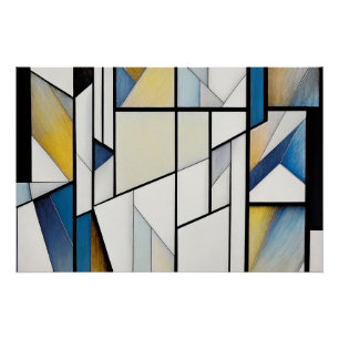 Abstract Stained Glass Poster