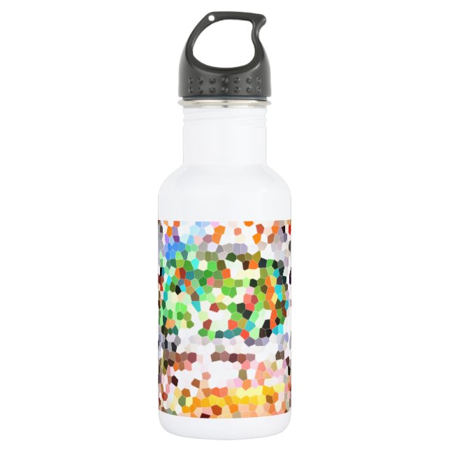 Abstract Stained Glass Sweet Candy Red Orange Yum 532 Ml Water Bottle (Front)