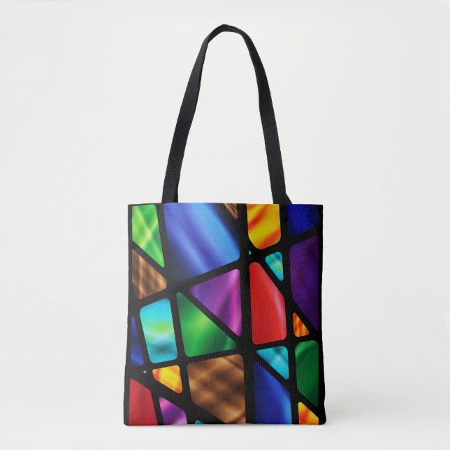 Abstract Stained Glass Window Tote Bag (Front)