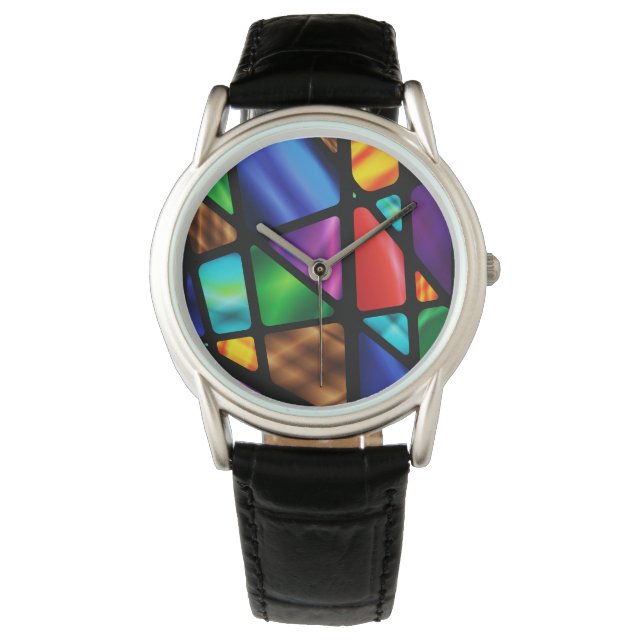 Abstract Stained Glass Window Watch (Front)