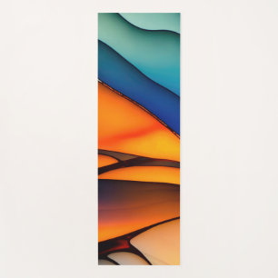 Abstract Stained Glass with Vivid colours Yoga Mat