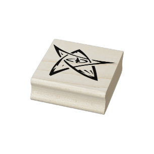 abstract star art stamp