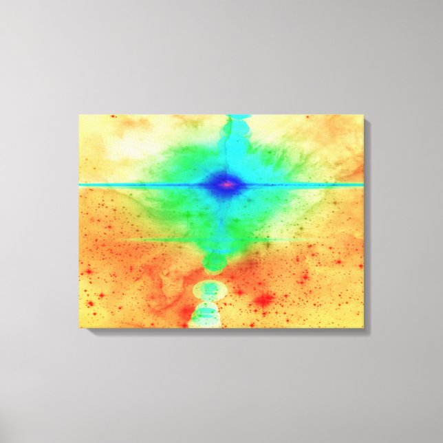 Abstract Star Explosion Wrapped Canvas Print (Front)