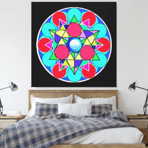 Abstract Star Flower Canvas Print