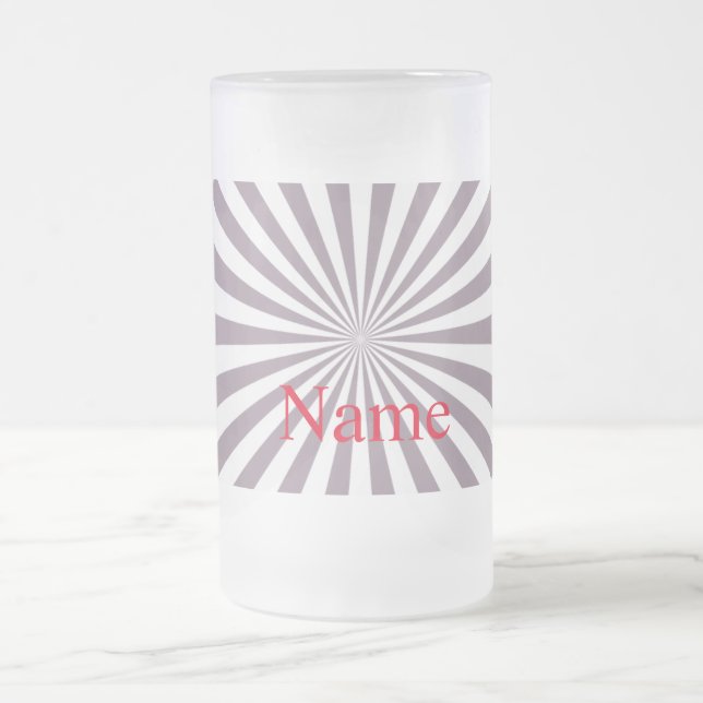 Abstract Starburst Thunder_Cove  Frosted Glass Beer Mug (Center)
