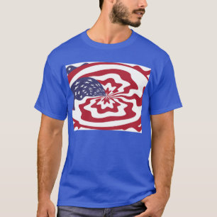 Abstract Stars and stripes American Patriotic art T-Shirt