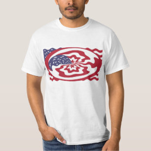 Abstract Stars and stripes American Patriotic art  T-Shirt