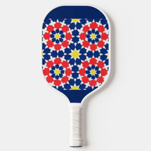 abstract stars and x'es print pickleball paddle