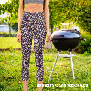 Abstract Stars Capri Leggings