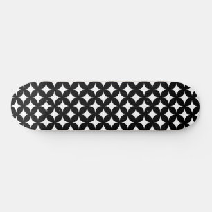 Abstract stars in black and white skateboard