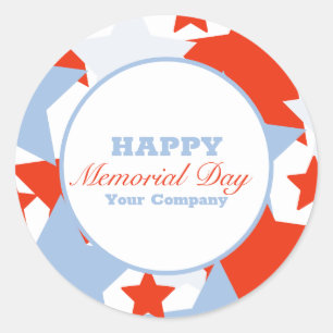 Abstract Stars Memorial Day Event Party Classic Round Sticker