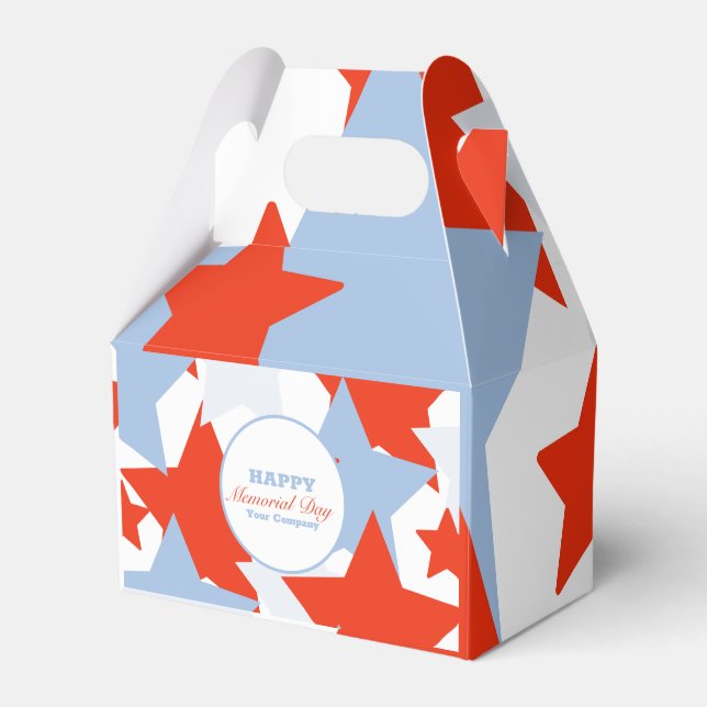 Abstract Stars Memorial Day Event Party Favour Box (Front Side)