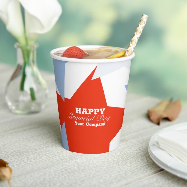 Abstract Stars Memorial Day Event Party Paper Cups (Insitu)