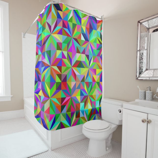 Abstract Stars Shower Curtain (In Situ)
