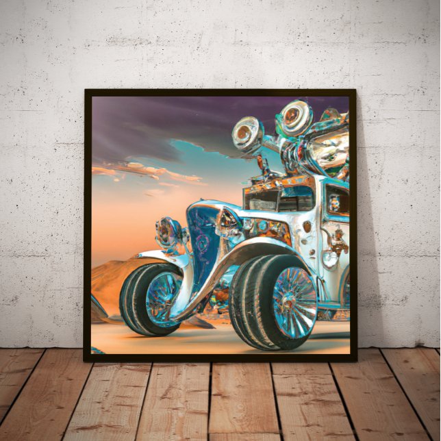 Abstract Steampunk Hot Rod Poster  (Creator Uploaded)