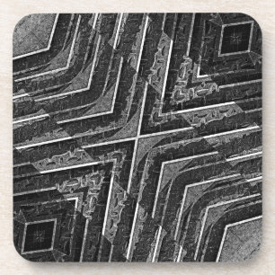 Abstract Steel Modern Pattern Coaster