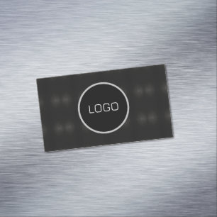 Abstract steel pattern magnetic business card