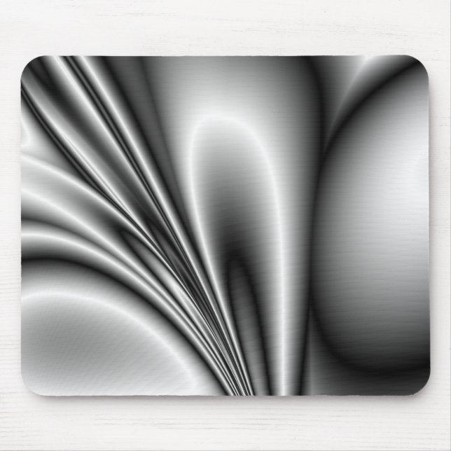 Abstract Steel Waves Metallic Look Mouse Pad (Front)