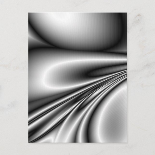 Abstract Steel Waves Metallic Look Postcard (Front)