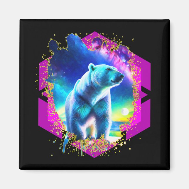 Abstract Stellar Bear Magnet (Front)