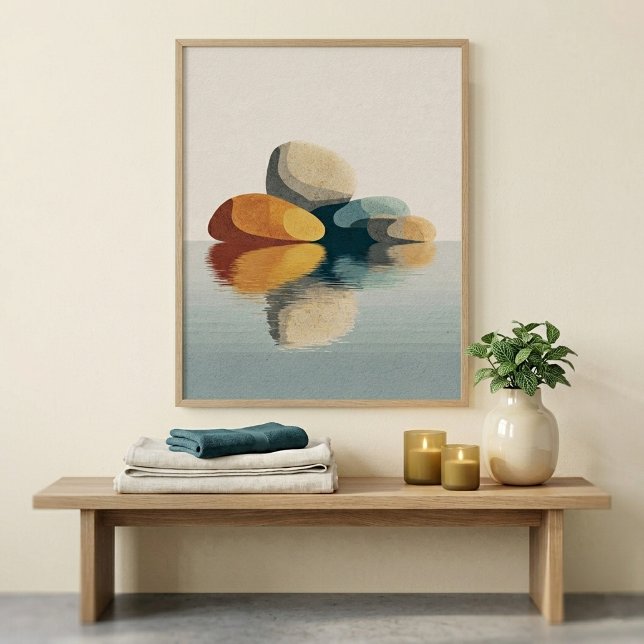 Abstract Stone Reflection Wall Art for Living Room (Creator Uploaded)