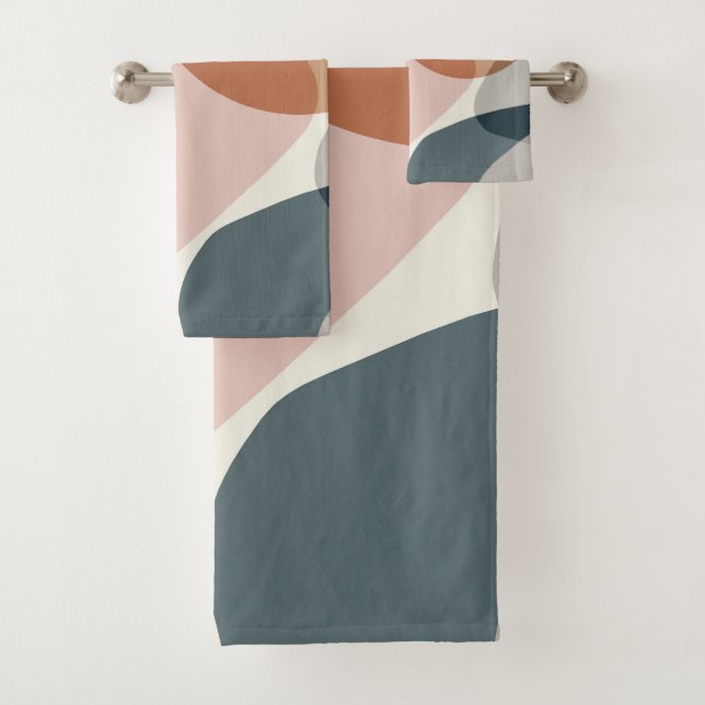 Abstract Stone Shapes Finesse #2 #geometric #wall  Bath Towel Set (Insitu)