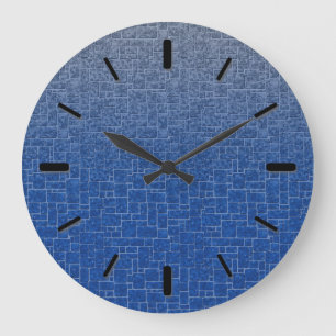 Abstract stone texture bricks decor ornamental nav large clock