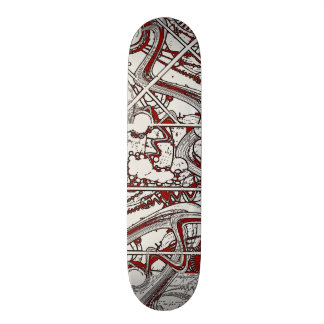 Abstract street art skateboard deck