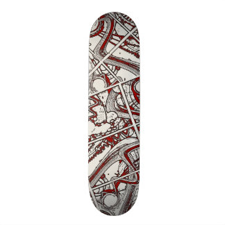 Abstract street art skateboard deck