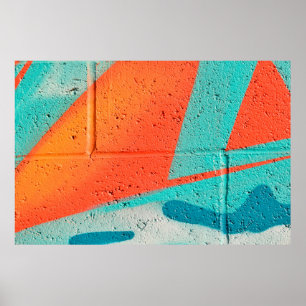 Abstract street art spray paint texture background poster
