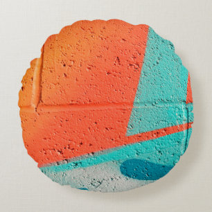 Abstract street art spray paint texture background round cushion