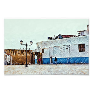 Abstract Street Scene with Colourful Geometric Photo Print