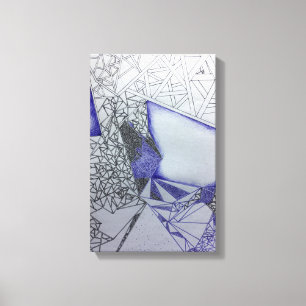 abstract Stretched Canvas drawing Print
