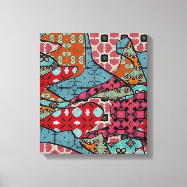 Abstract Stretched Canvas Print (Front)