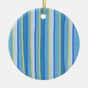 abstract stripes art ceramic tree decoration