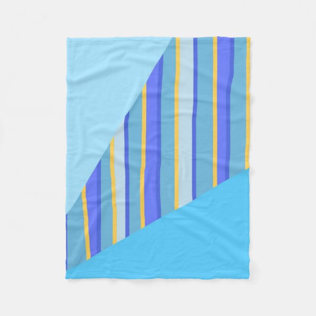 abstract stripes art fleece blanket (Front)